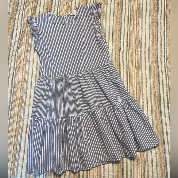 Apricot Blue Striped Dress - Picture 1 of 3